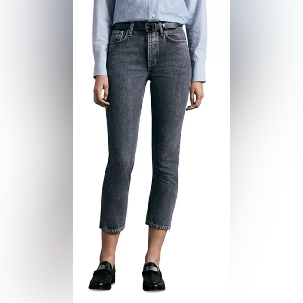 NWT Rag&Bone Nina Cigarette ankle straight jeans Colby minimalist preppy size 25